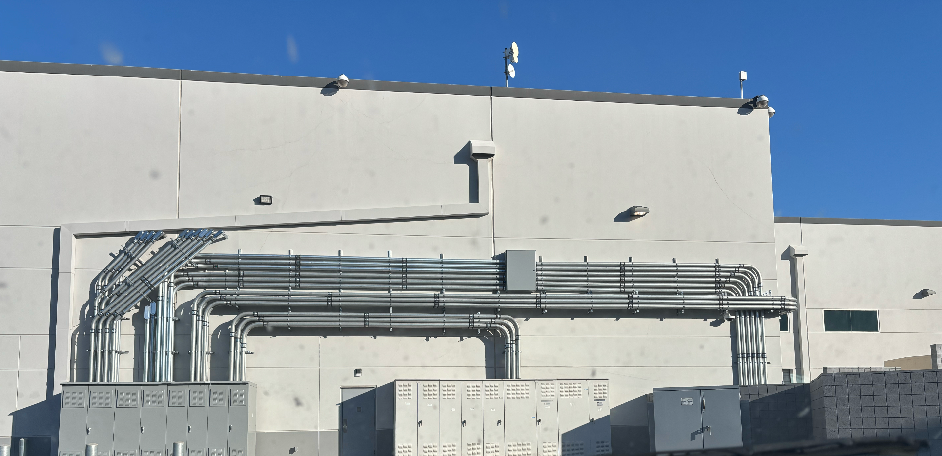 Commercial electrical conduit installation